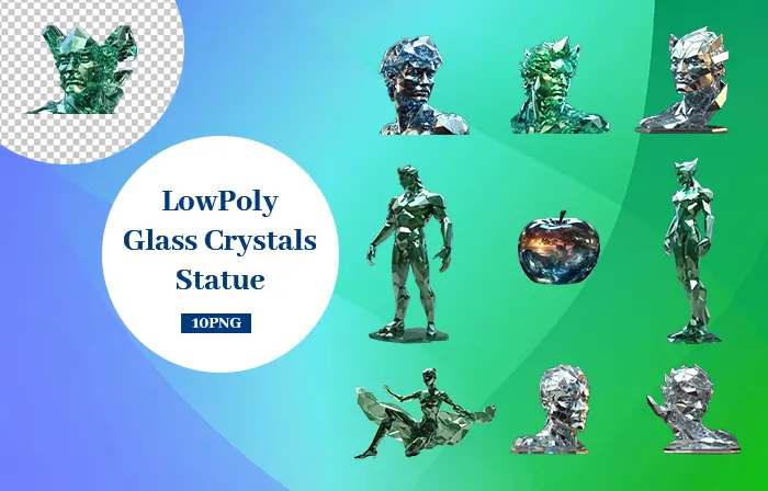 Glass Statue 3D Elements Pack